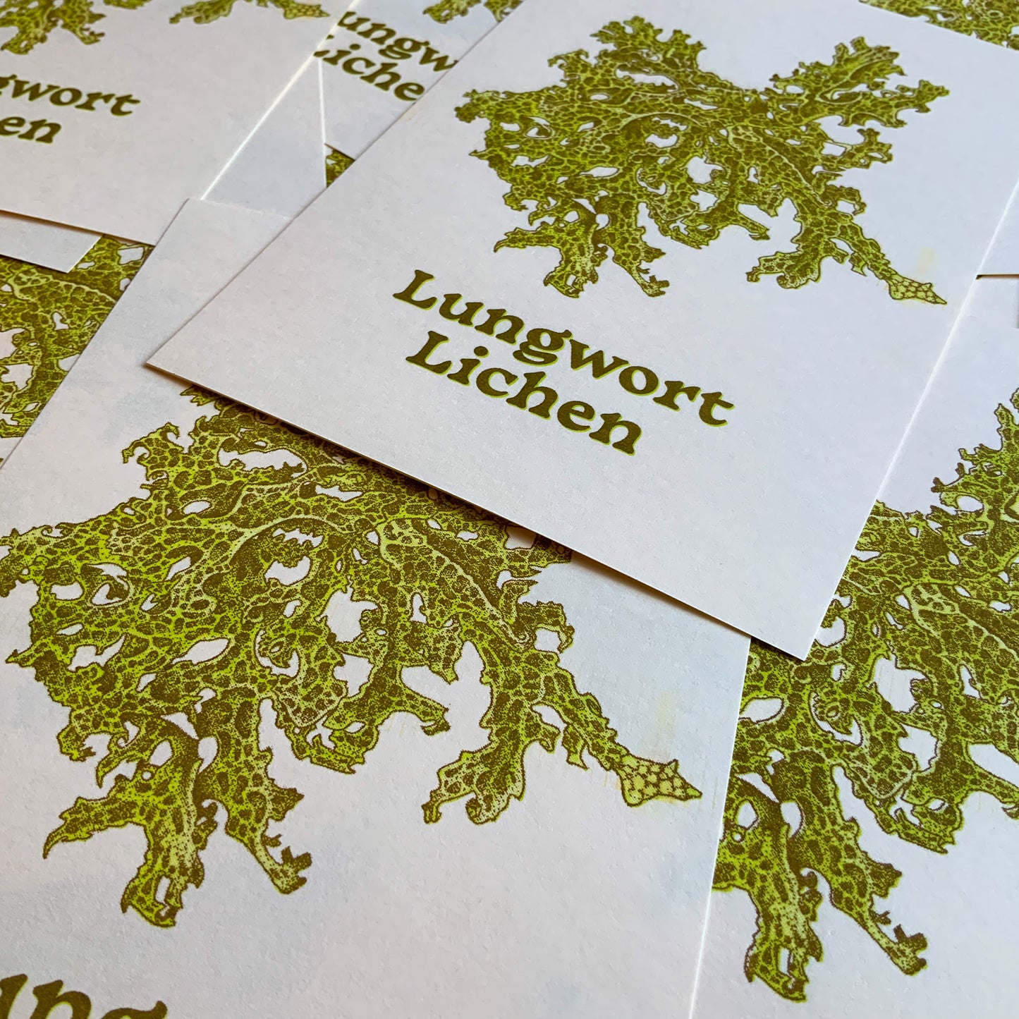 Lungwort Lichen Riso print