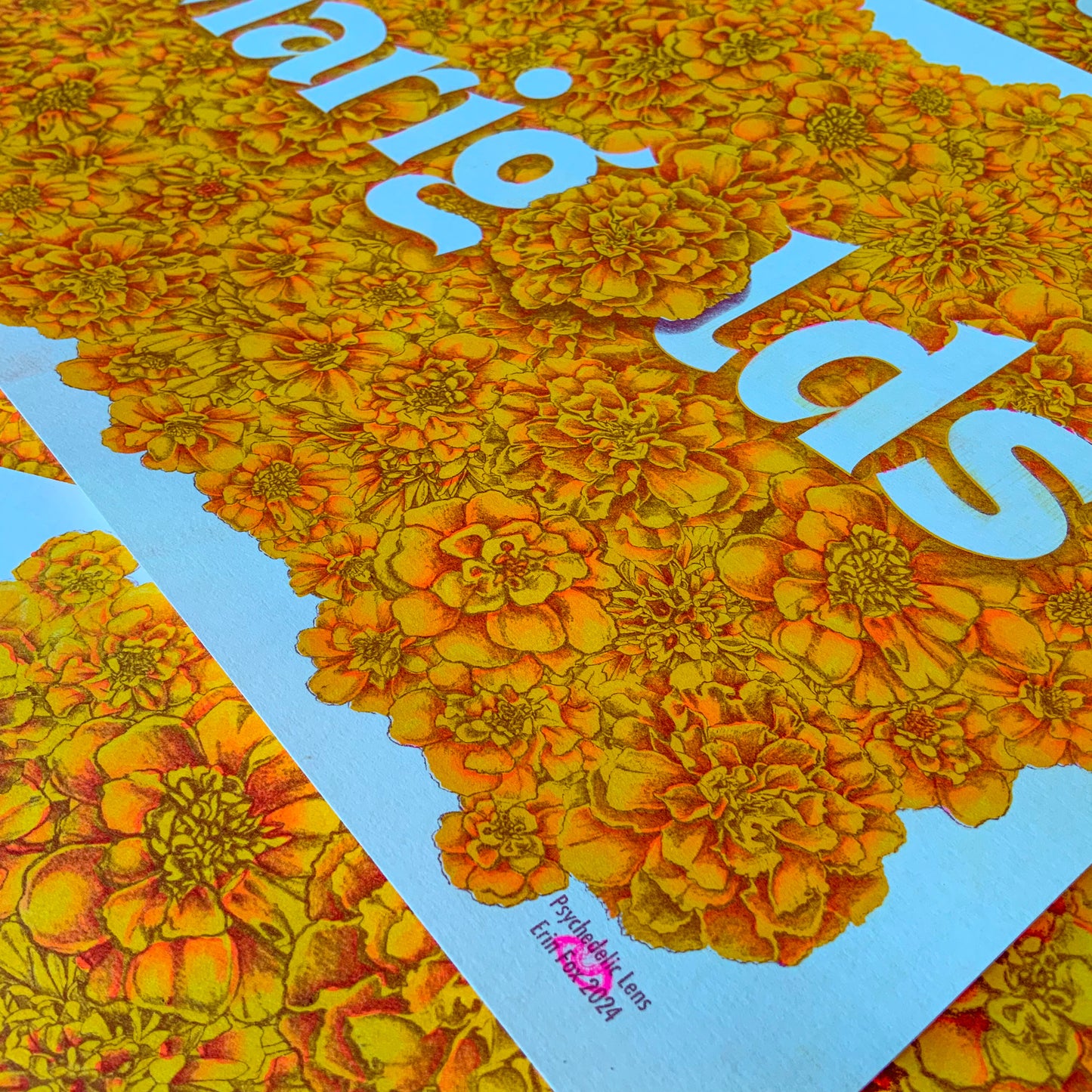 Marigold Riso Print