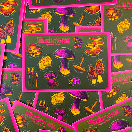 Mushroom sticker Sheet