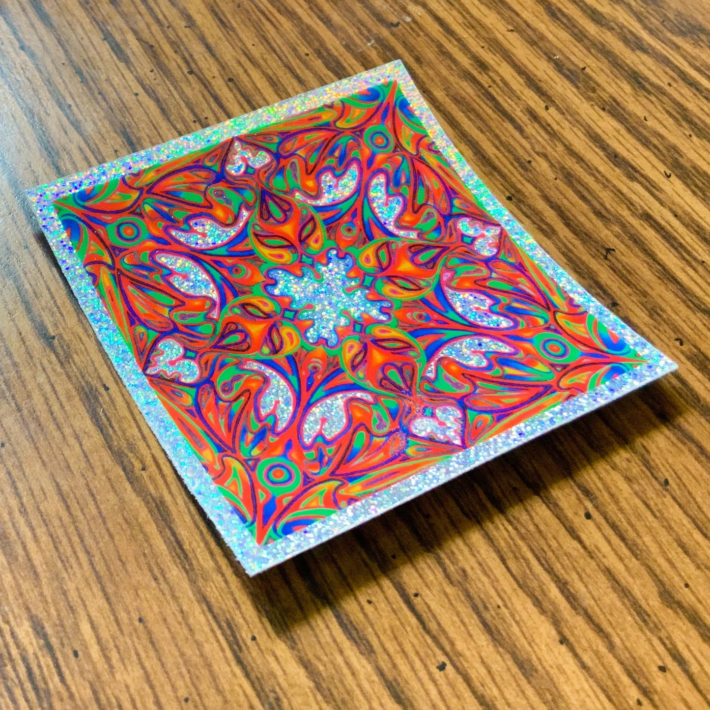 Psychedelic Square Sticker