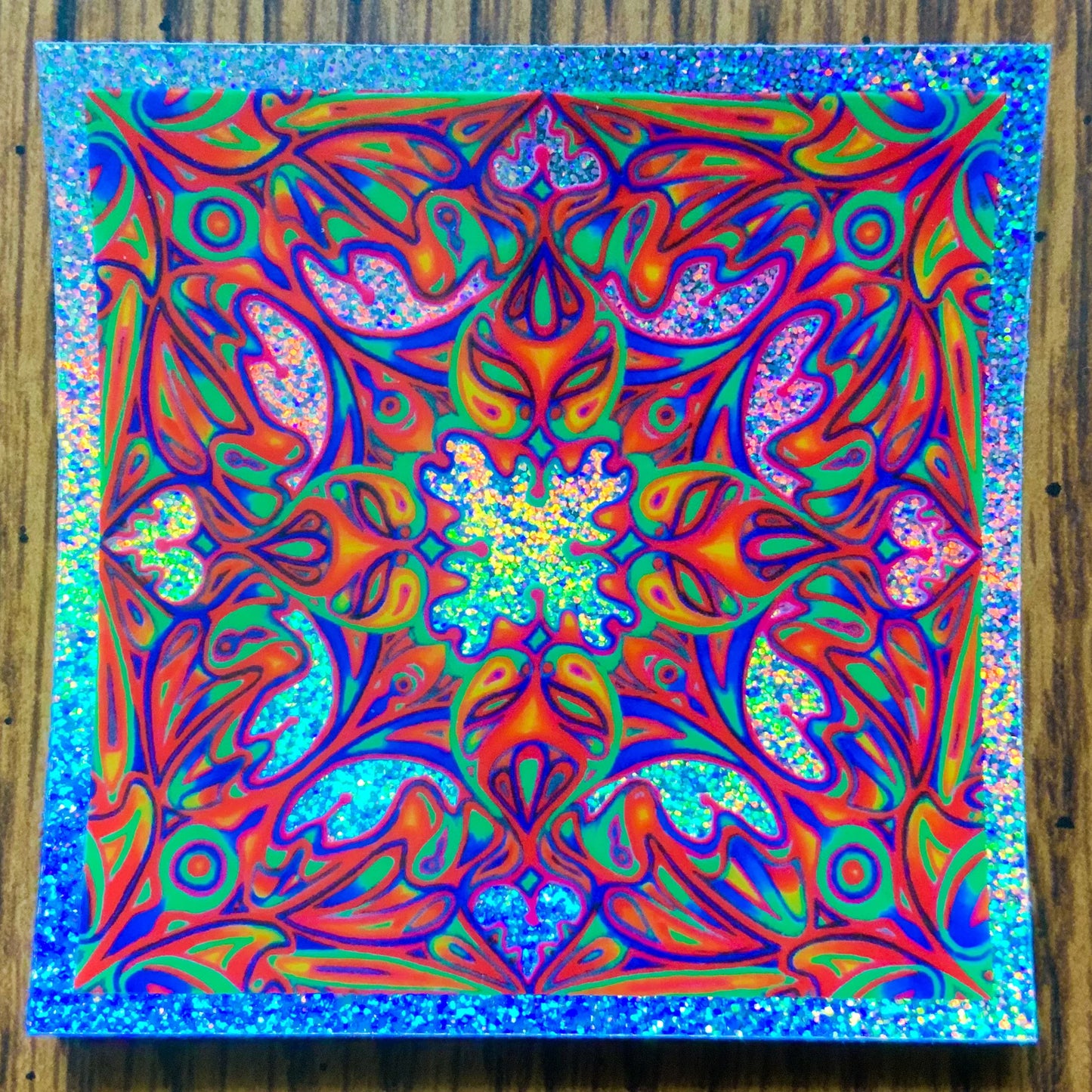 Psychedelic Square Sticker