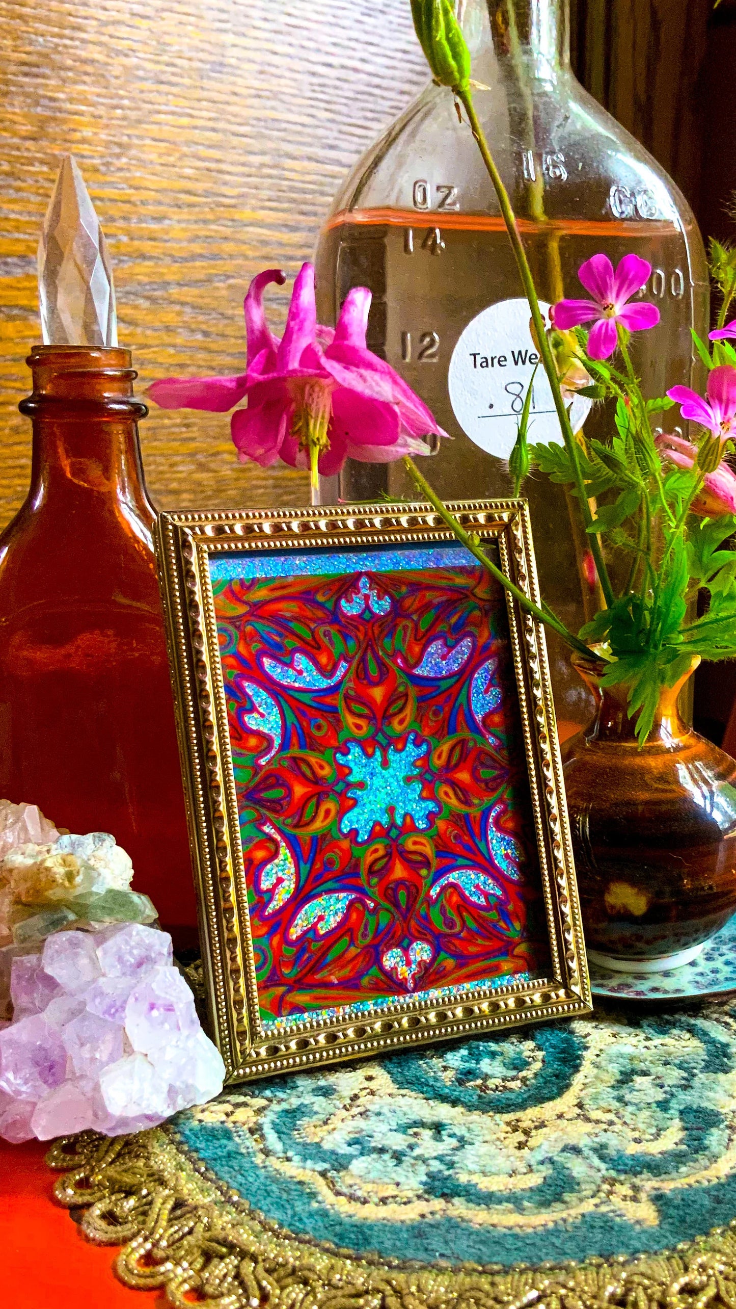 Psychedelic Square Sticker