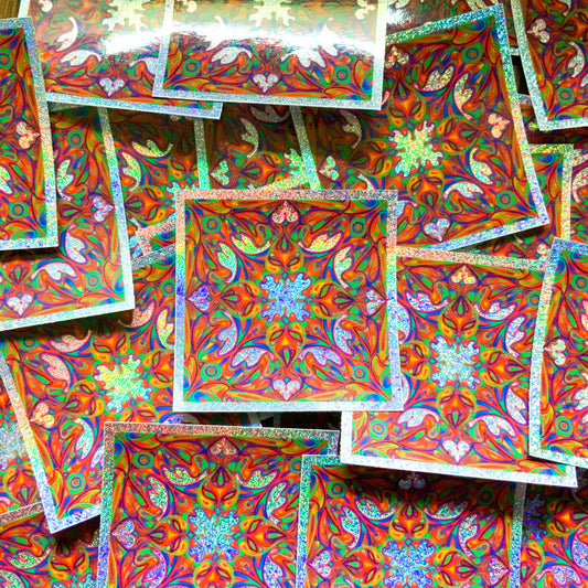 Psychedelic Square Sticker