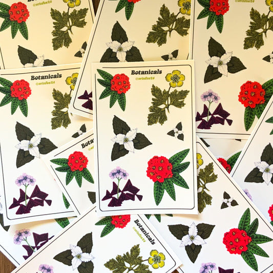 Botanical sticker sheet