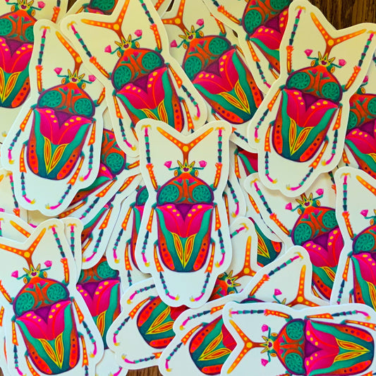 Flower beetle sticker