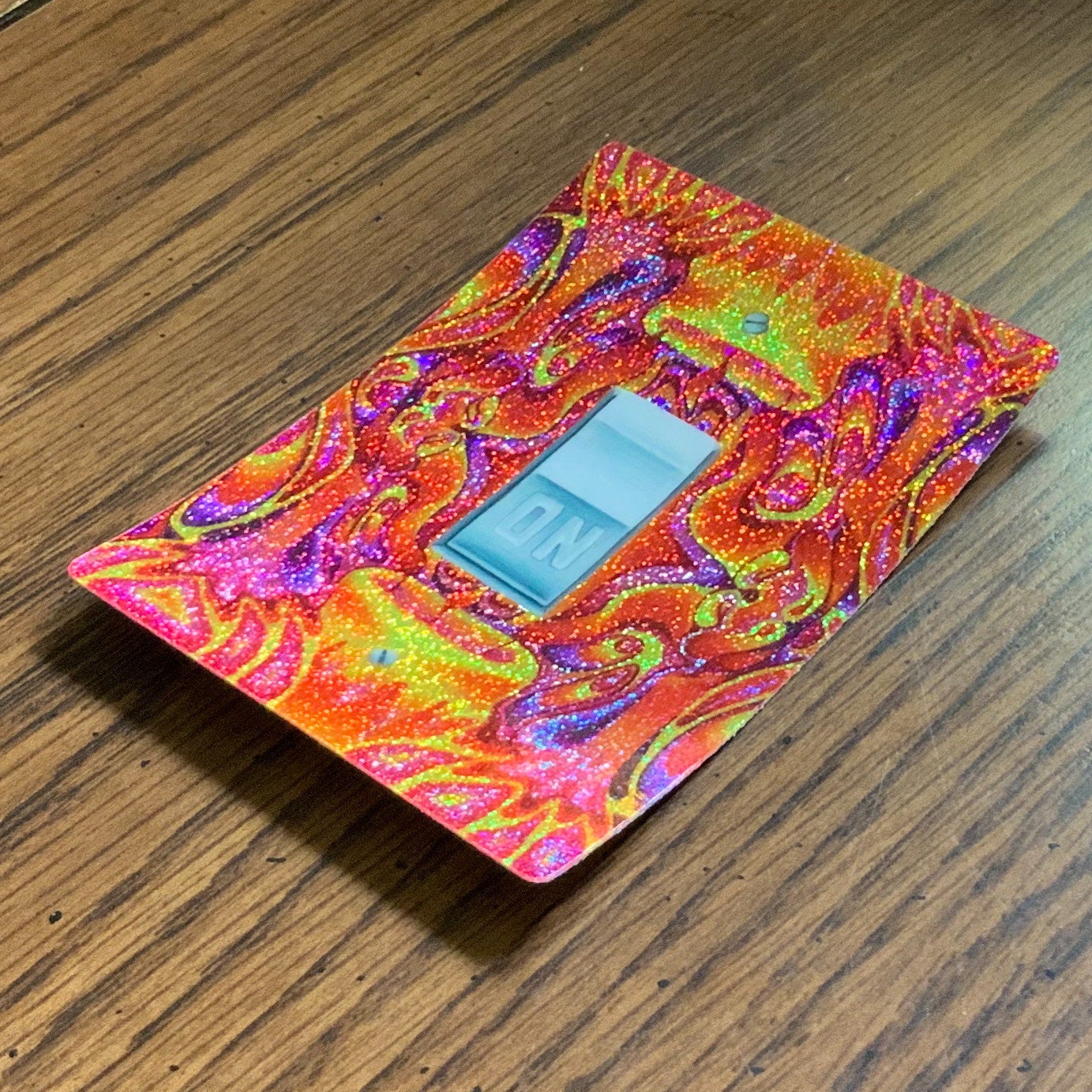 Psychedelic ON switch sticker, CANDLES