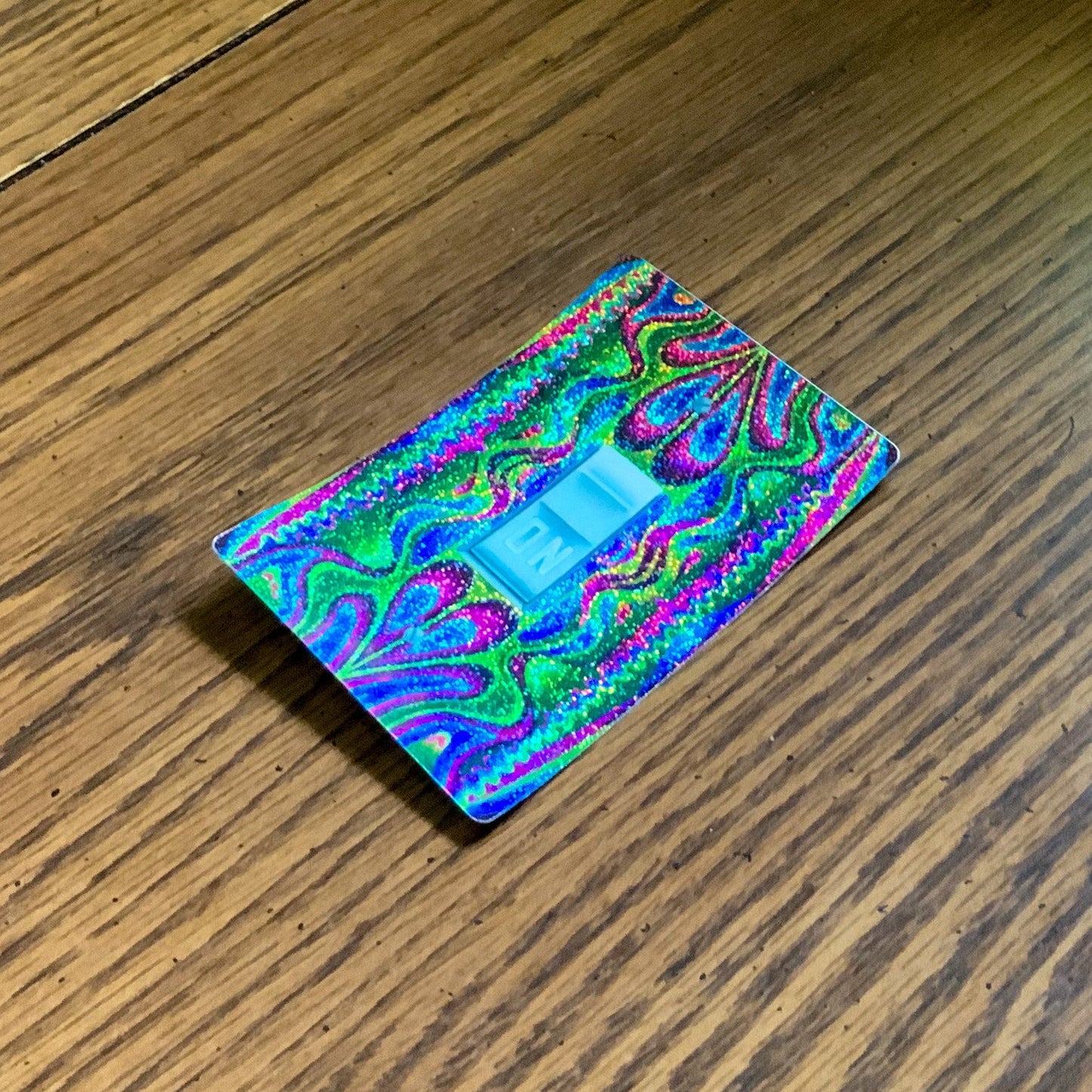 Psychedelic Sparkle On Sticker, STRIPES