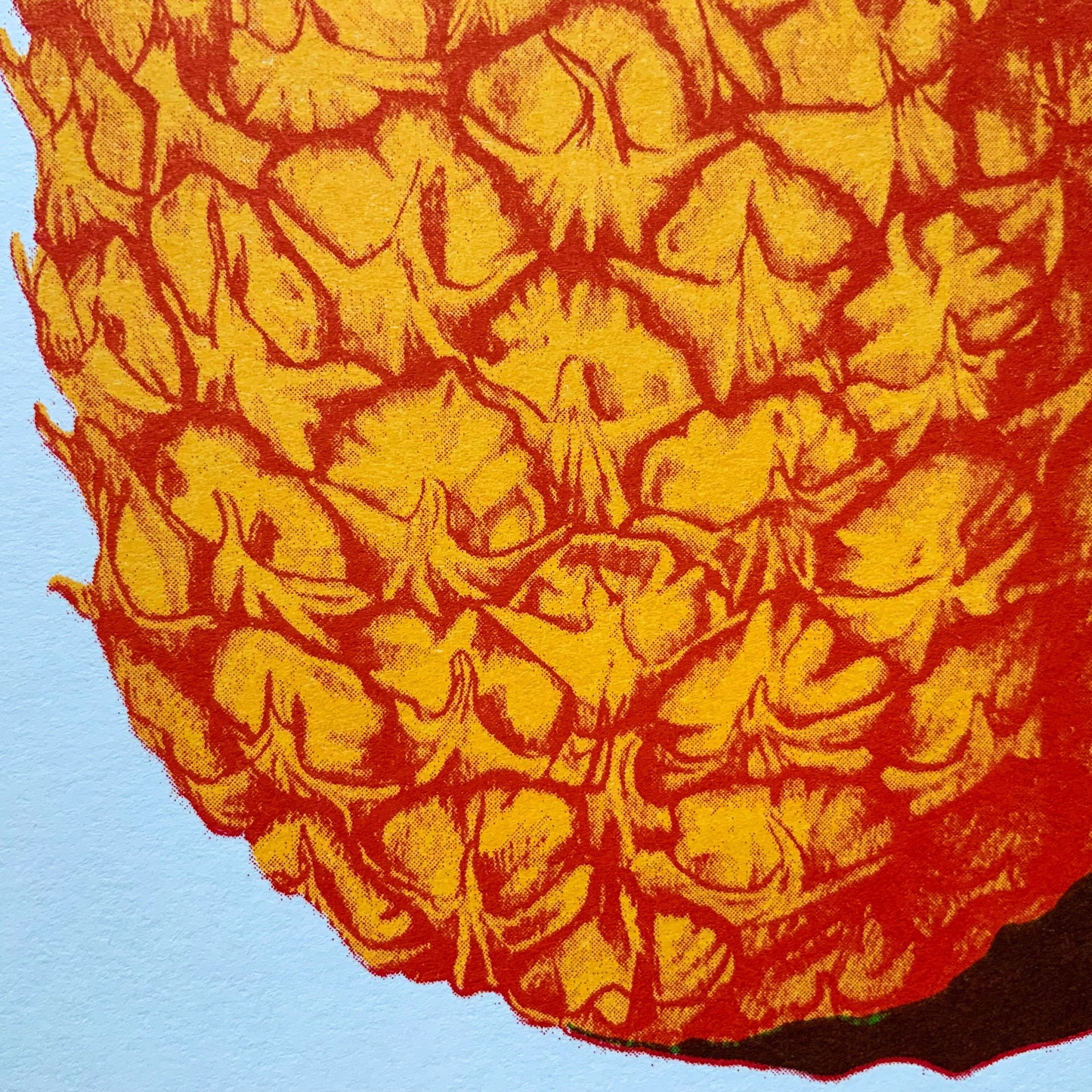 Pineapple Riso Print