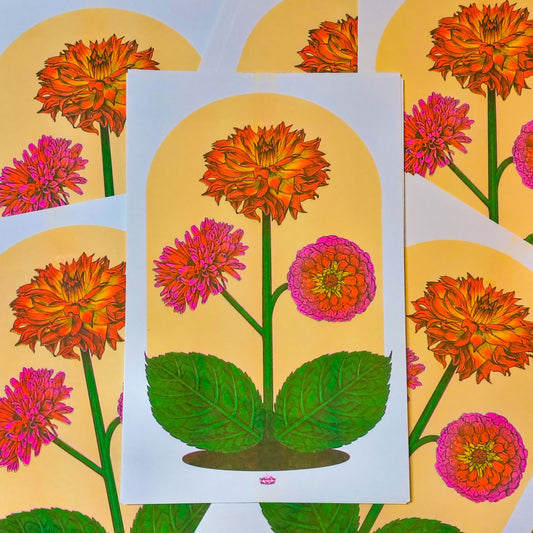 Magical Flower Riso Print