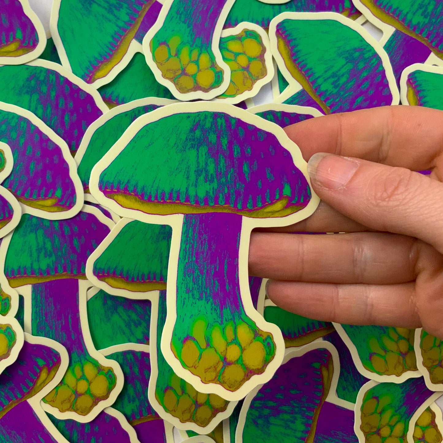 Bright Mushroom Vinyl Sticker