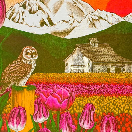 Skagit Valley Riso Print