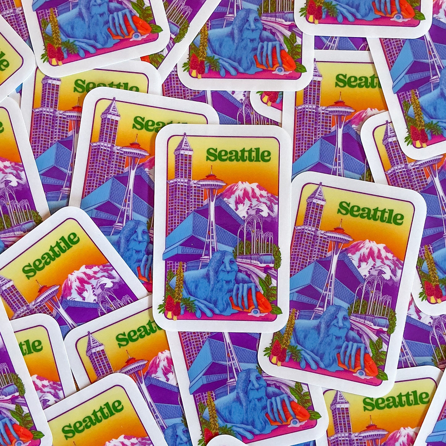 Dreamy Seattle Clear Back Sticker