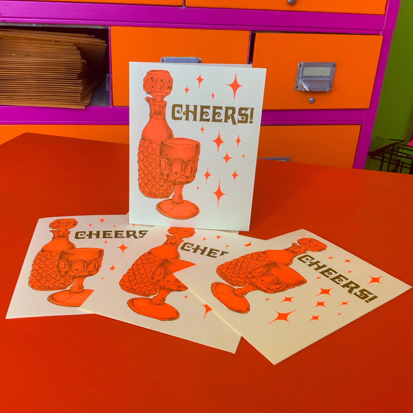 Cheers Greeting Card (Blank Inside)