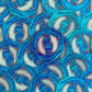 Swimming seals glitter sticker