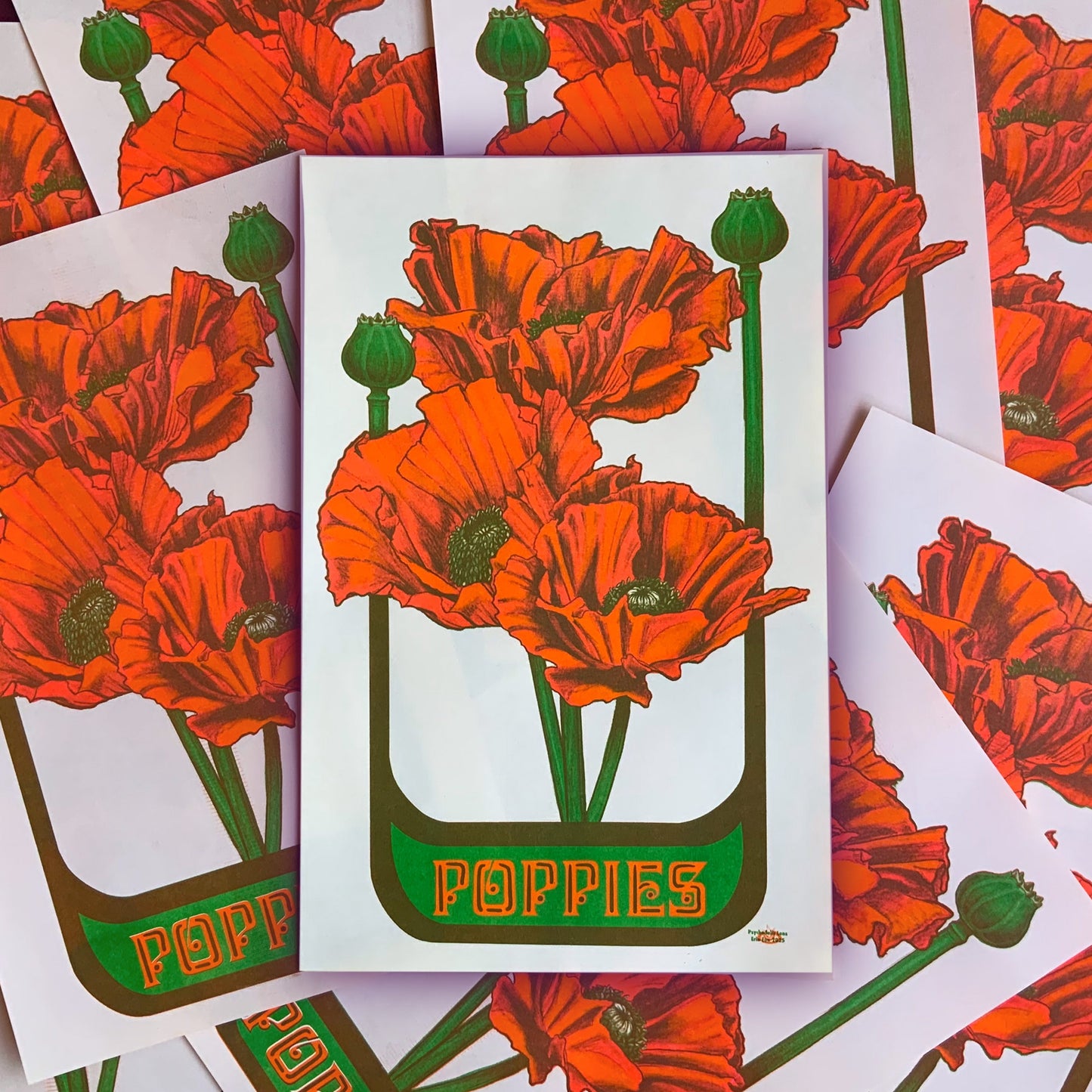 Original Poppy Riso Print