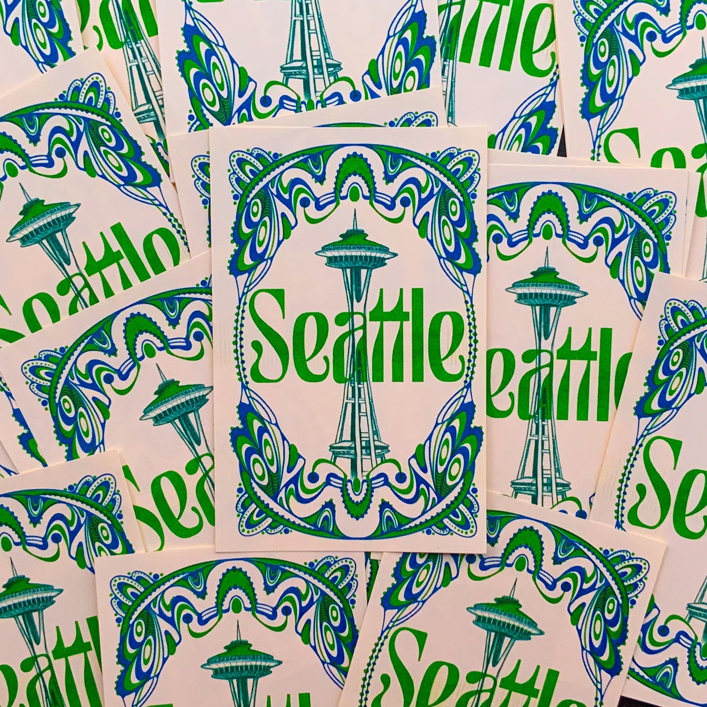 Space Needle Riso Print- 2 color ways!