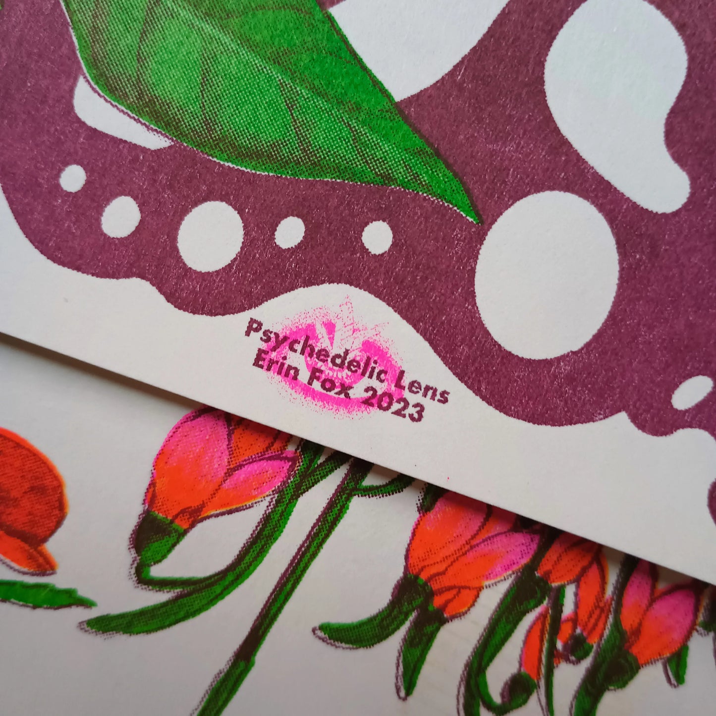 Floral Frog Riso Print