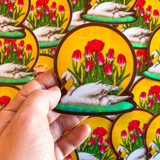 Swan Sparkle Sticker