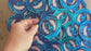 Swimming seals glitter sticker