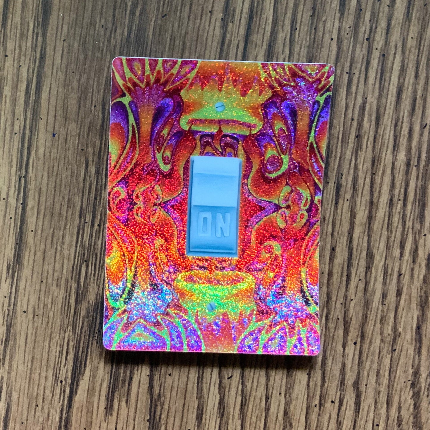 Psychedelic ON switch sticker, CANDLES