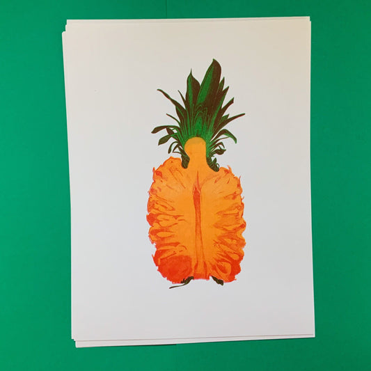 Sliced Pineapple Riso Print