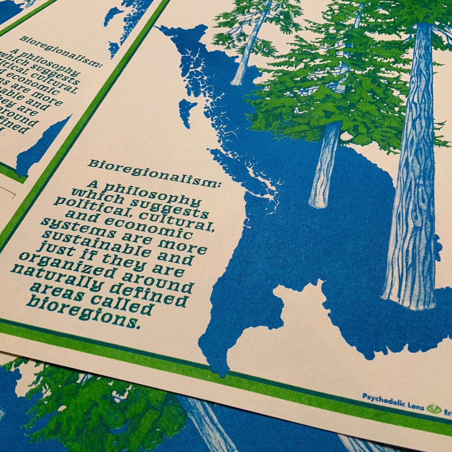 Cascadia bioregionalism riso poster