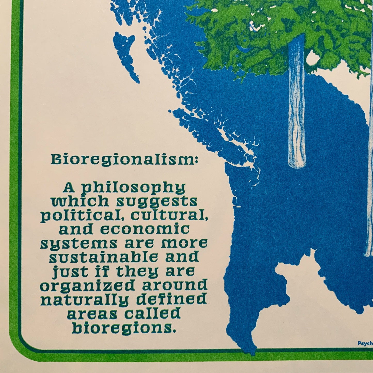 Cascadia bioregionalism riso poster