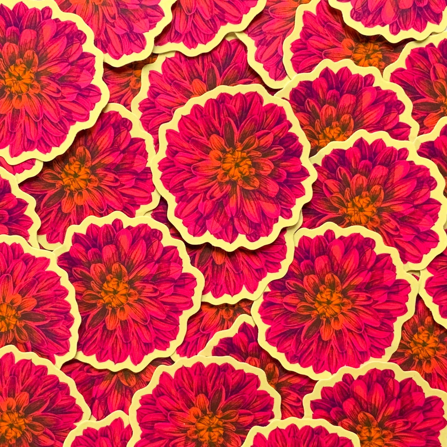 Vinyl Dahlia Flower Die Cut Sticker