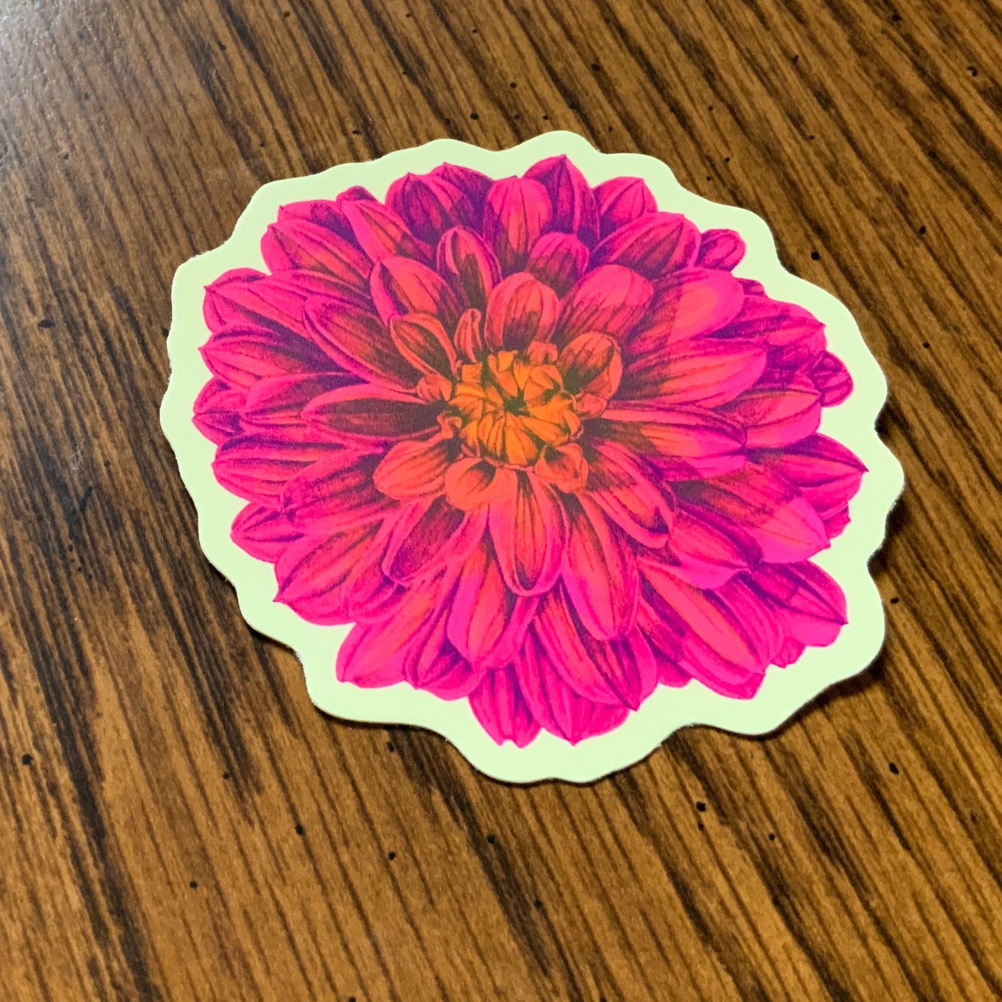 Vinyl Dahlia Flower Die Cut Sticker