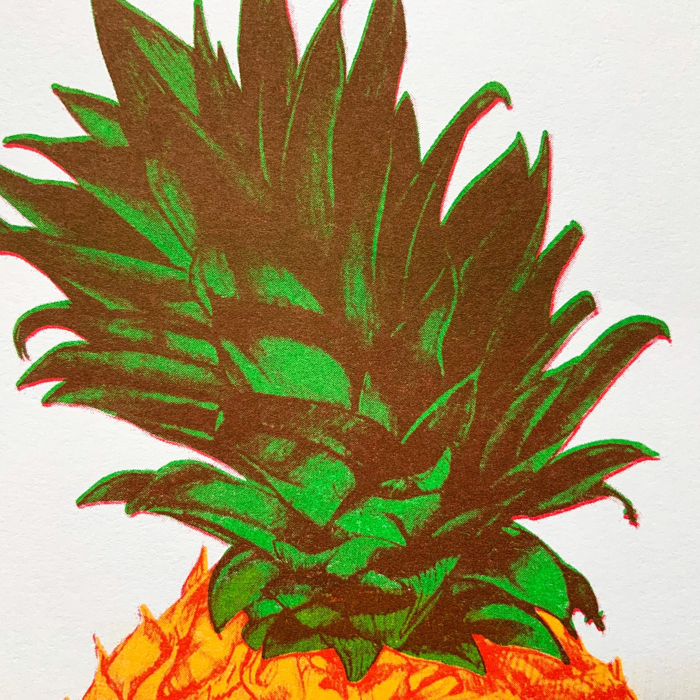 Pineapple Riso Print